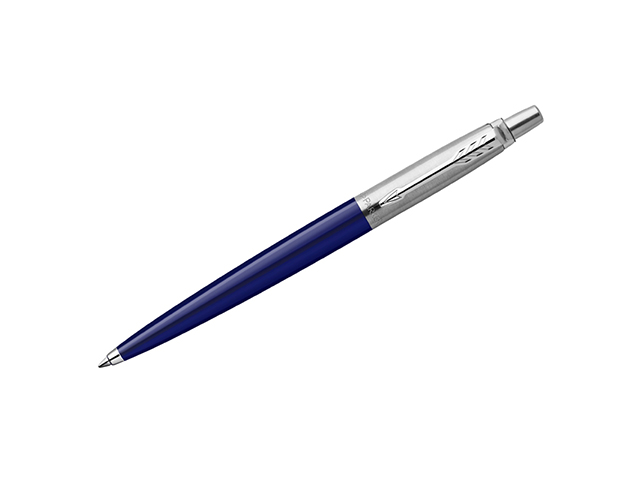 Ручка шариковая автоматическая PARKER "Jotter Blue" 1,0мм, синяя, корп. сталь, пластик, в подар. упак.