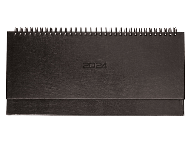 Планинг датированный 2024г 64 листа Attomex "Visa" искусственная кожа, черный евроспираль