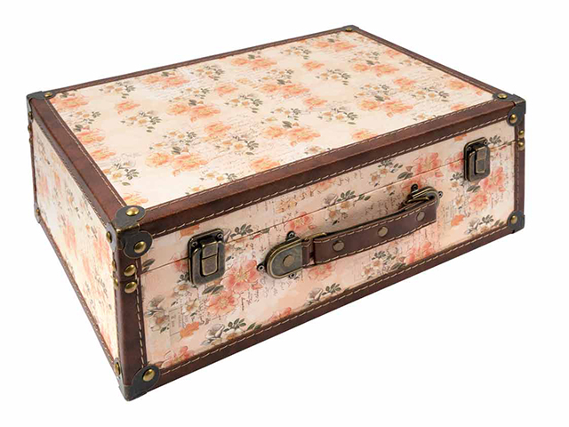 Шкатулка-чемоданчик декоративная "Яблоневый цвет" 39х27х14 см