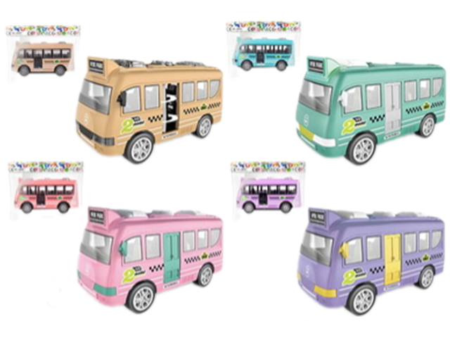 Игрушка "Автобус" инерционный 4 цвета