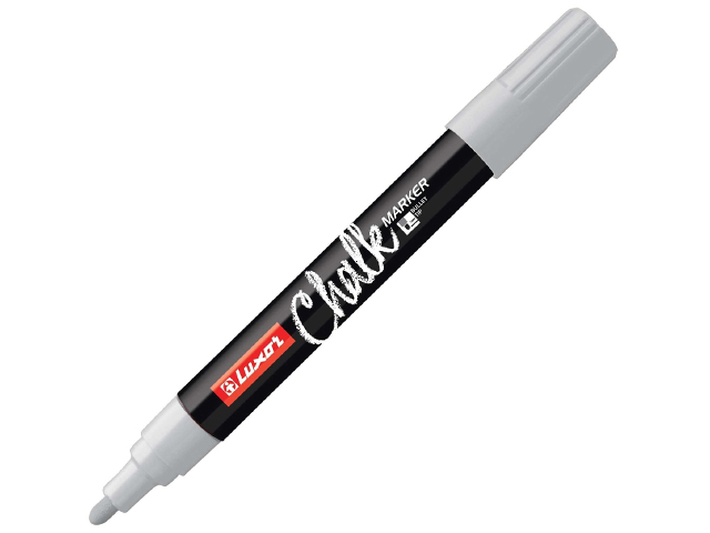 Маркер меловой Luxor "Chalk Marker", 1 мм, пулевидный, белый