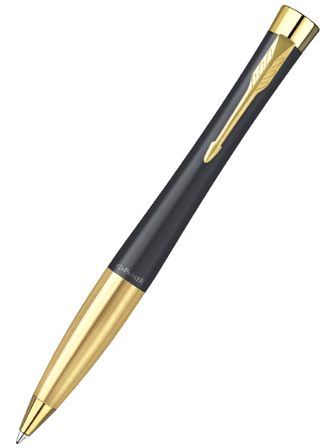 Ручка шариковая с поворотным механизмом PARKER "Urban Twist Black GT" синяя, 1,0мм, в подарочной упаковке