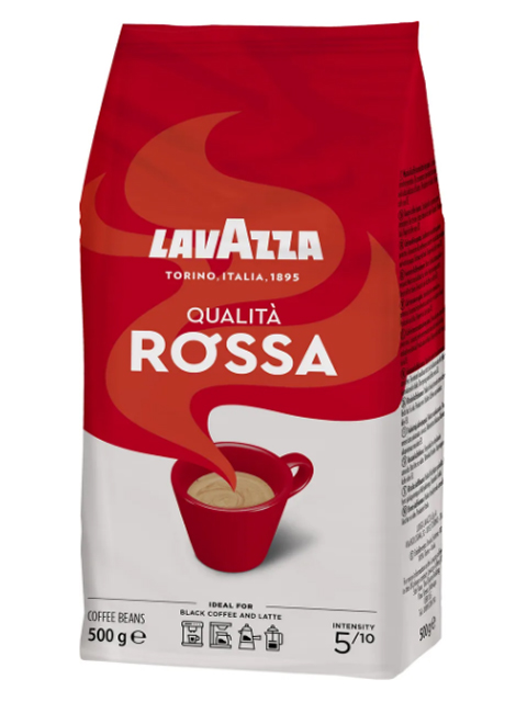 Кофе в зернах LAVAZZA "Qualita Rossa" 500г, вакуумная упаковка