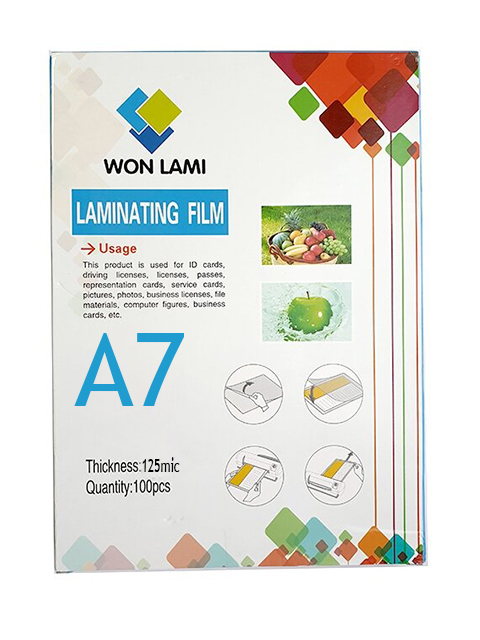 Пленка для ламинирования А7 Won Lami 125 мкм, 80*110 мм, глянцевая, 100 листов