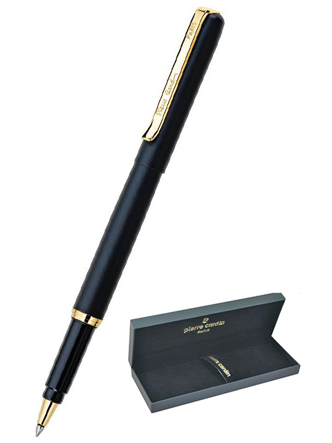 Ручка-роллер Pierre Cardin "GAMME", корпус черный матовый, в подар. упак.