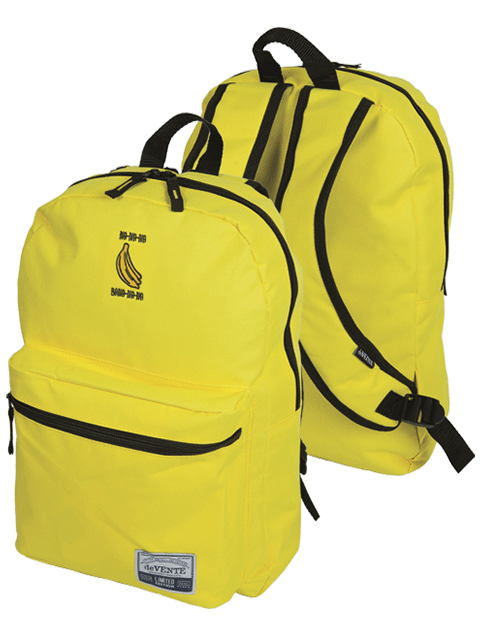 Рюкзак подростковый deVENTE "Banana" 40х29х17 см, 1 отделение, текстиль, желтый