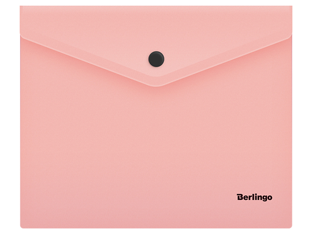 Папка-конверт на кнопке А5+ Berlingo "Instinct" 180 мкм, фламинго