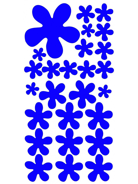 Термонаклейка световозвращающая (набор) Blicker "Цветы" синие