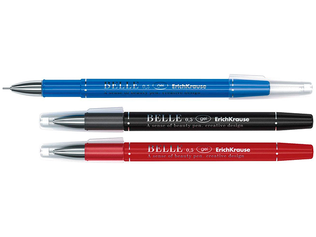 Ручка гелевая Erich Krause "BELLE", 0,5мм, синяя