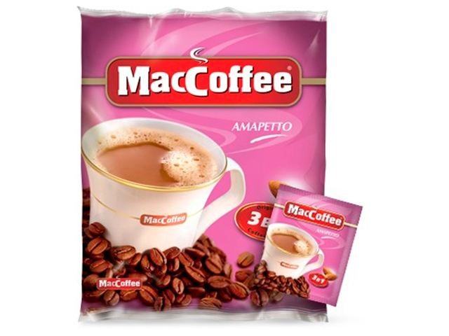 Напиток кофейный растворимый "MacCoffee" 3в1 - со вкусом Амаретто