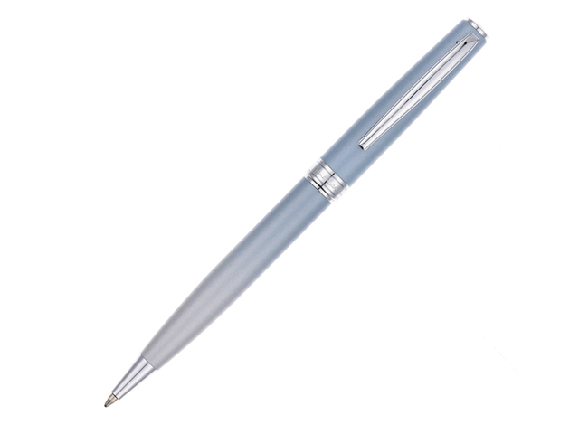 Ручка шариковая с поворотным механизмом Pierre Cardin "TENDRESSE" корпус серебряный/голубой, в подарочной упаковке