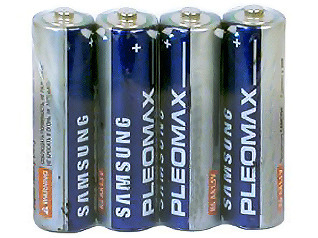 Батарейка солевая (пальчиковая) SAMSUNG Pleomax R6-4BL (4 шт) в блистере