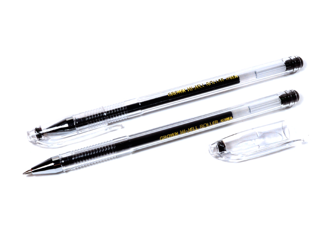 Ручка гелевая Crown "Hi-Jell Roller" 0,5 мм, черная