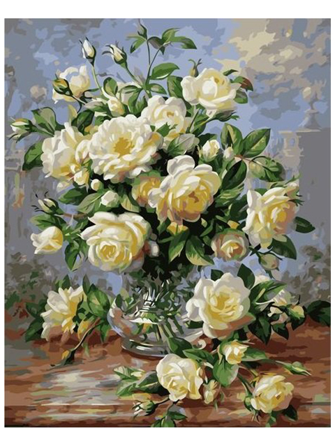 Картина по номерам Colibri "Желтые розы" 40*50см