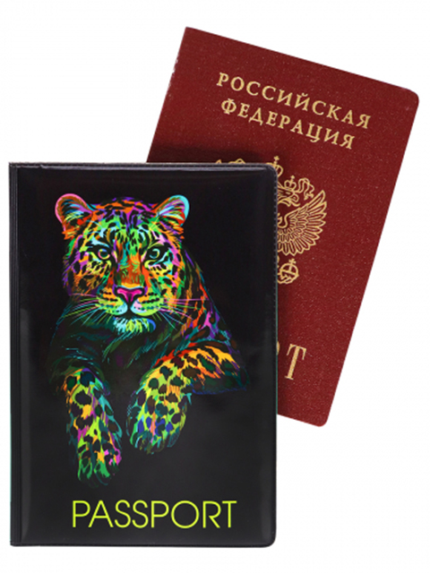 Обложка для паспорта MILAND "Леопард" ПВХ