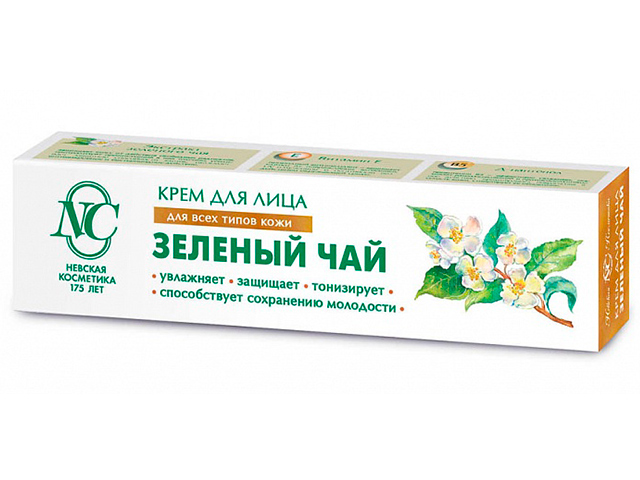 Крем для лица Невская Косметика "Зеленый чай", 40 мл