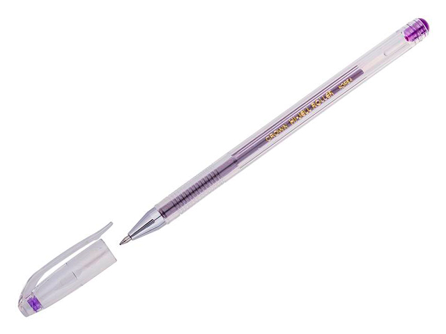Ручка гелевая Crown "Hi-Jell Roller/Color" 0,7 мм, фиолетовая