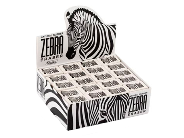 Ластик Хатбер "Zebra" 26x18x8 мм, каучук