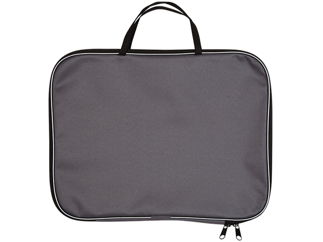 Папка А3 deVENTE, текстильная на молнии, ручка-тесьма, серая