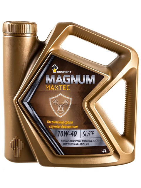 Масло моторное "Rosneft Magnum Maxtec" 10W-40 API SL/CF, канистра 4л