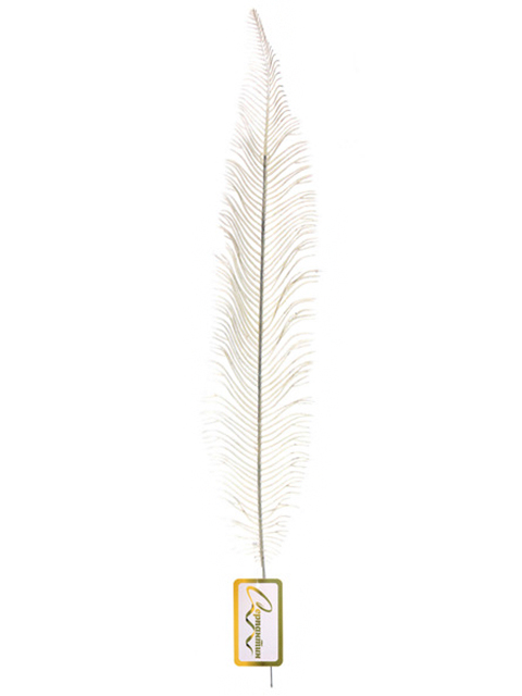 Ветка декоративная "Волшебное перо" 53см белый