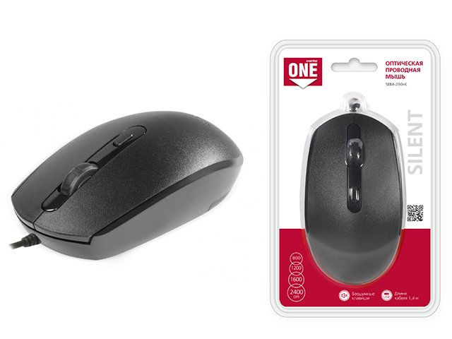 Мышь Smartbuy ONE 280-K черная, беззвучная
