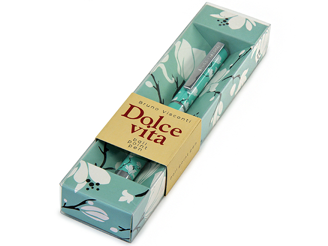 Ручка шариковая "Dolce Vita. Камелии" 0,7мм, синяя, металл, в подарочной упаковке