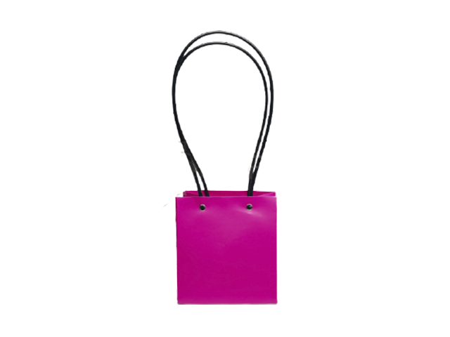 Пакет подарочный "Мастхэв" квадратный, 13х13х14 см, ярко-розовый