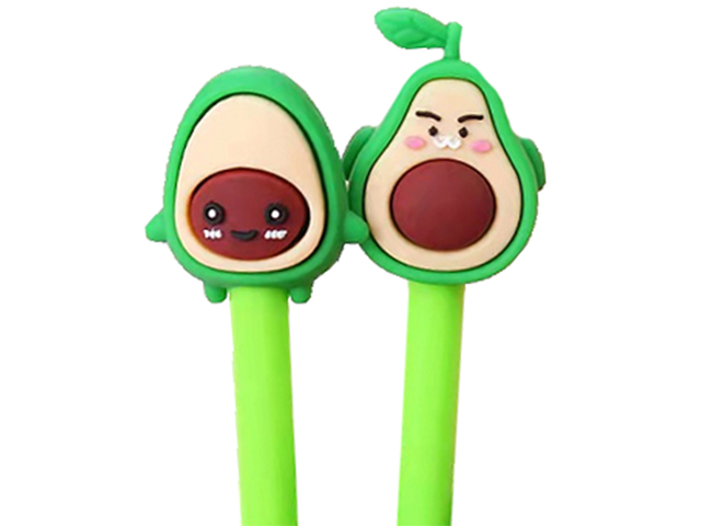 Ручка гелевая Centrum "Авокадо" 0,5мм, синий, 4 дизайна