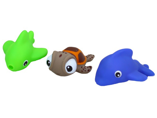 Набор для купания "Морские обитатели" 3 игрушки-пищалки, в пакете