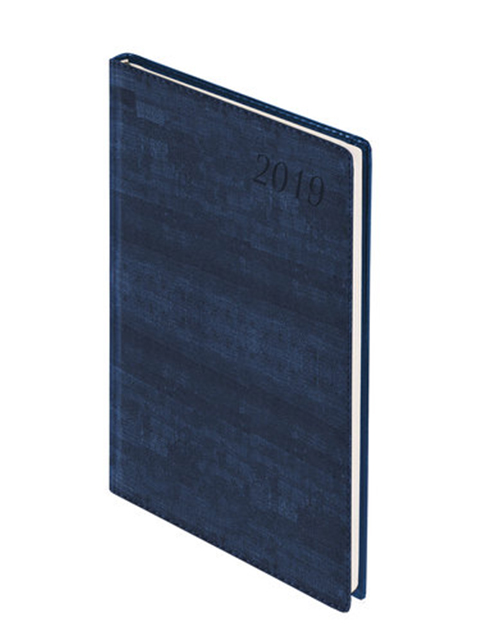 Еженедельник датированный 2019 г., А4, BRAUBERG "Wood", благородное дерево, синий, 210х297 мм, 129016