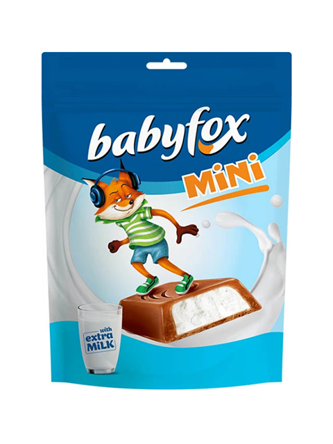 Конфеты шоколадные "Babyfox" с молочной начинкой 120 г, пакет
