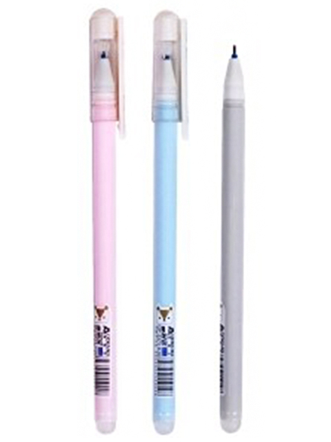 Ручка "пиши-стирай" гелевая Basir "Doodly cats" 0,35 мм, корпус цветной, синий