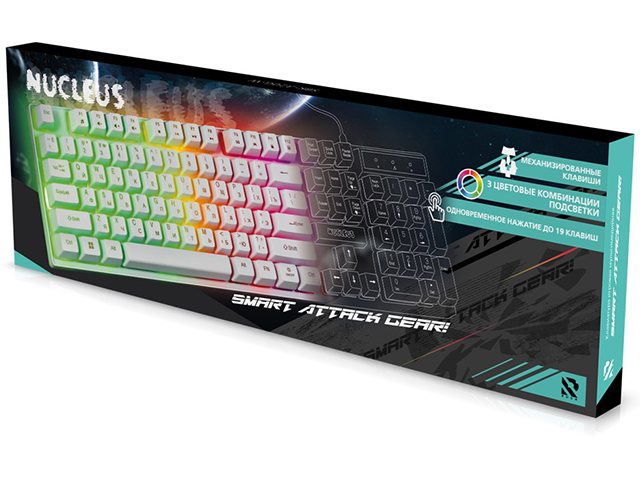 Клавиатура Smartbuy RUSH Nucleus USB игровая мультимедийная белая