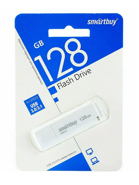 Флэш-диск Smart Buy USB Flash 128GB CLUE White