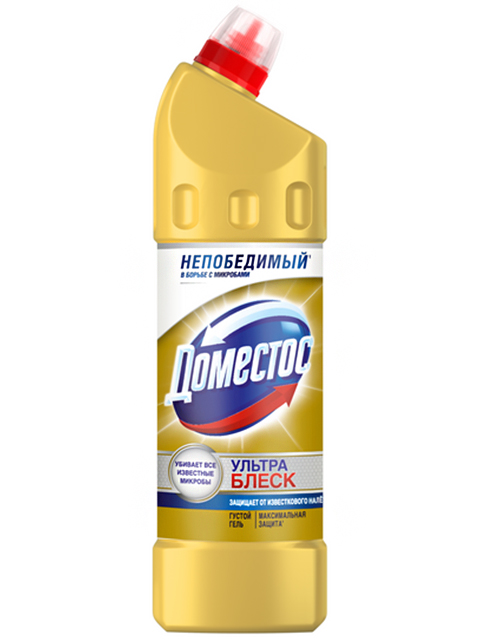 Доместос СЧС для туалета 1л Ультра Блеск (золотой)