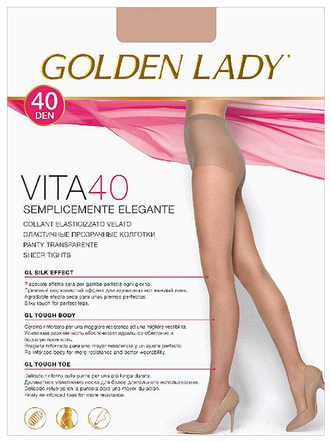 Колготки женские Golden Lady "Vita 40" Melon 2-S