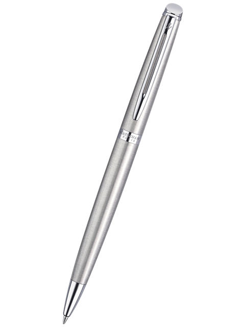 Ручка шариковая Waterman "Hemisphere Stainless Steel CT" 1мм, в подар. упак. (серебрист. хром. дет.)