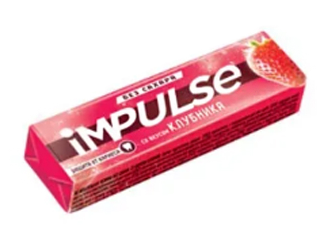 Жевательная резинка "IMPULSE" со вкусом клубники, 14г