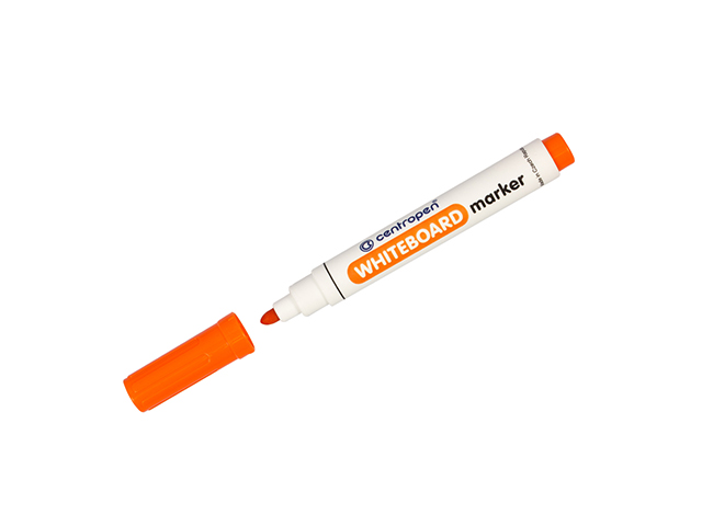 Маркер для белой доски Centropen 2,5 мм, круглый наконечник, оранжевый
