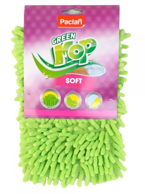 Моп "Paclan. GREEN Mop Soft" плоская насадка д/швабры