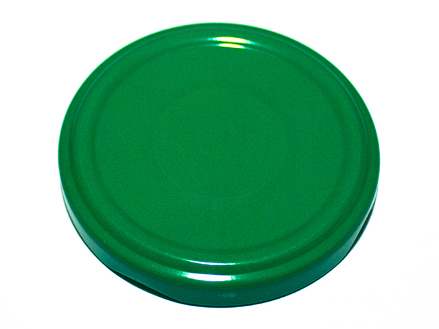 Крышка винтовая d-77 мм, металлическая зеленая