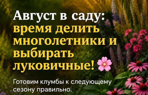 Август в саду — время приятных хлопот и создания красоты на будущий сезон!