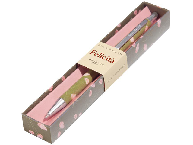 Ручка шариковая "Felicita. Маки" 0,7мм, синяя, металл, в подарочной упаковке