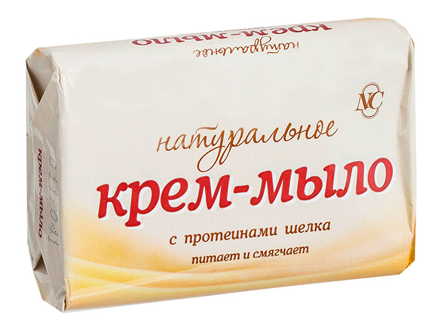 Крем-мыло Невская Косметика "Натуральное" с протеином шелка, 90г.