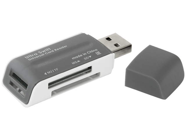 Картридер Defender Ultra Swift USB 2.0, 4 слота