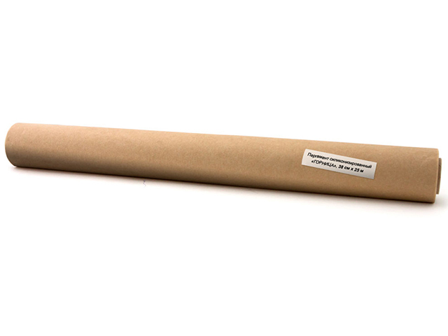 Бумага для выпекания "Горница" 38см*25м, силиконизированная, коричневая