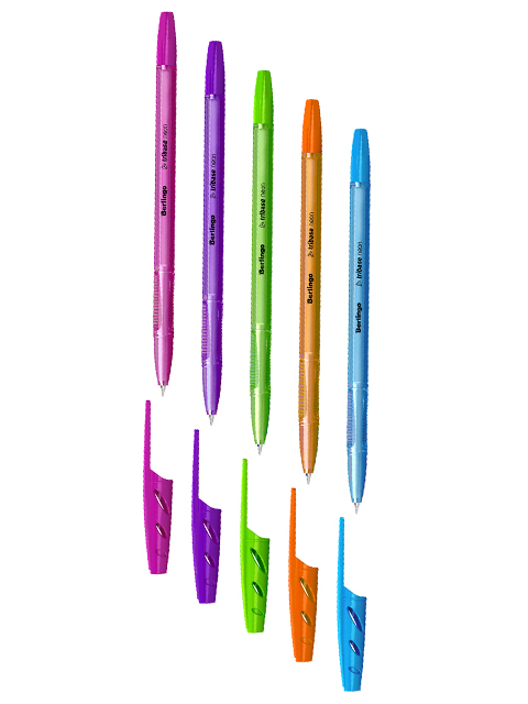 Ручка шариковая Berlingo "Tribase Neon" 0,7 мм, синяя