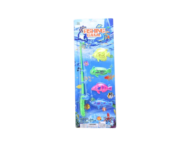 Игровой набор "Shantou. Рыбалка" в блистере (4 рыбки + удочка)