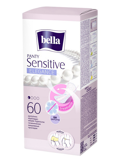 Прокладки Bella Panty Sensitive Elegance ежедневные 60 штук в упаковке